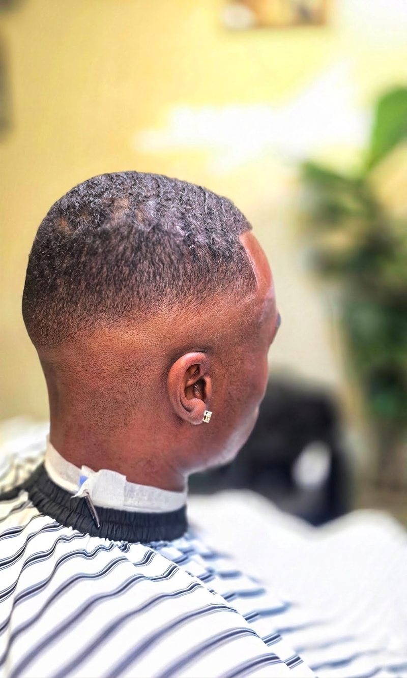 Taper fade with clean lineup